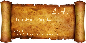 Lichtfusz Anita névjegykártya